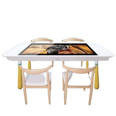 Bàn cà phê cảm ứng đa điểm nhà hàng Bàn màn hình tương tác điện dung 55Inch
