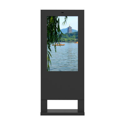 Máy nghe nhạc quảng cáo Android LCD 43Inch màu đen Biển báo kỹ thuật số đứng trên sàn IP65