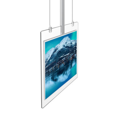 Bảng hiệu kỹ thuật số đứng siêu mỏng trên sàn OLED Màn hình hiển thị hai mặt trong suốt 43Inch