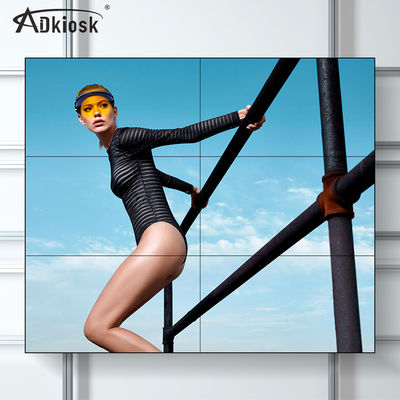 Màn hình hiển thị video treo tường LCD 240V trong nhà Độ phân giải 55Inch FHD với viền bezel 1,8mm