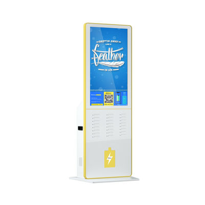 24 Khe cắm Quảng cáo Kiosk Sạc Điện thoại 5000mah với Màn hình 1200: 1