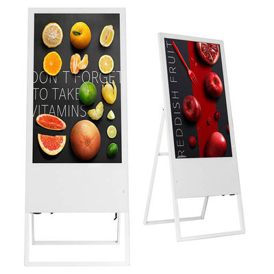 Màn hình quảng cáo hiển thị kỹ thuật số đứng miễn phí FHD bằng kim loại 43 inch Android