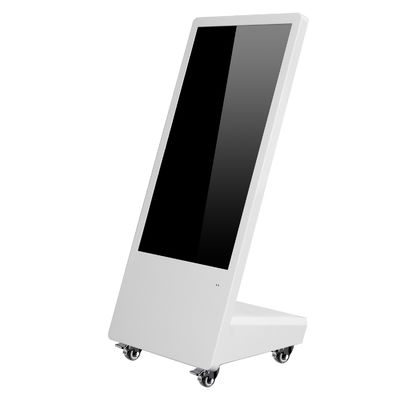 Bảng hiệu kỹ thuật số quảng cáo LCD có thể di chuyển được Totem 32 inch với bánh xe đa năng