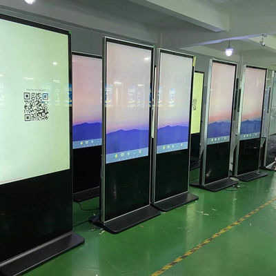 55Inch Màn hình cảm ứng tương tác Kiosk trên sàn Kiosk điện dung đa cảm ứng