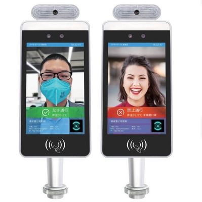 Đầu cuối nhận dạng khuôn mặt màn hình 7 inch Máy quét nhiệt kế hồng ngoại với phần mềm chấm công
