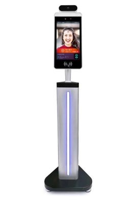 Màn hình 7 inch đứng trên sàn Đầu cuối nhận dạng khuôn mặt Máy quét nhiệt kế hồng ngoại