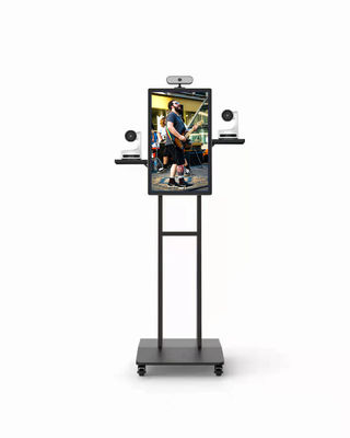 IR touch 43 inch Biển báo kỹ thuật số đứng trên tầng AC110V với máy Camera trực tiếp