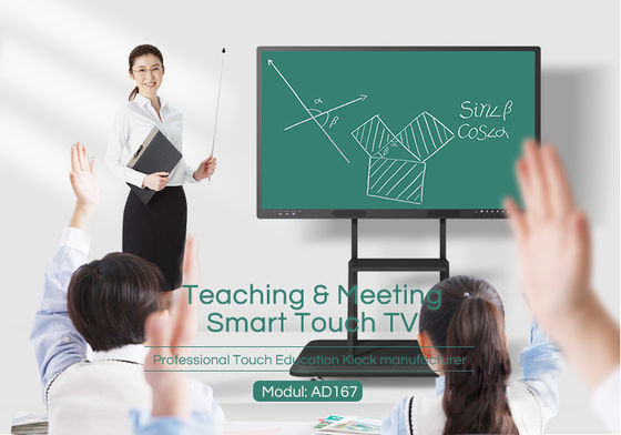 3840X2160 UHD Màn hình cảm ứng hồng ngoại Bảng trắng AG Glass 20 điểm