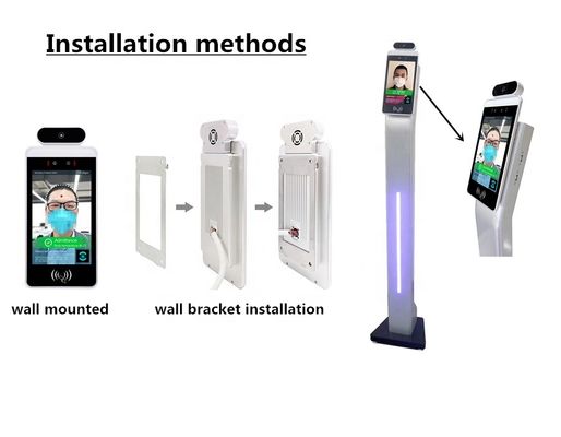 Thiết bị đầu cuối nhận dạng khuôn mặt đo nhiệt độ 32 ° F với màn hình 8Inch