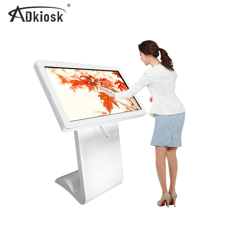 Màn hình cảm ứng tương tác màu trắng Kiosk 49 inch 180W Màn hình LED đứng trên sàn Hệ điều hành Android
