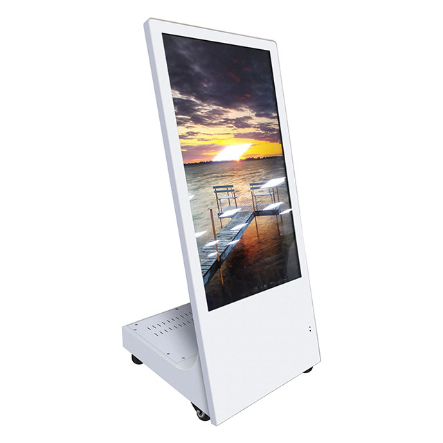 Màn hình LCD 1.5A Kiosk tự phục vụ trong nhà Đế đứng CCC có bánh xe